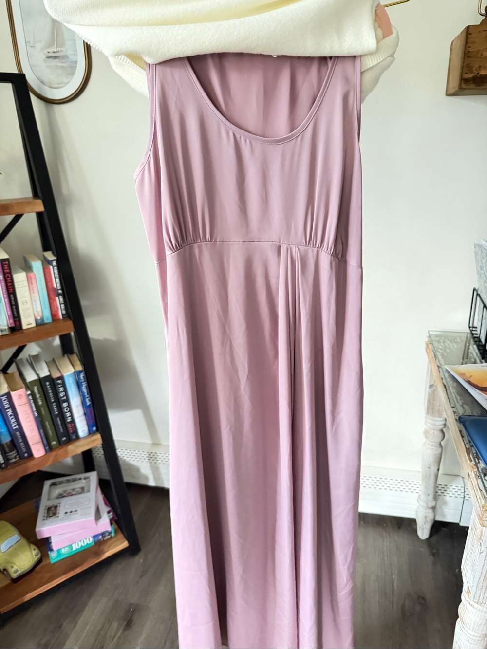 Rachel Zoe 2-Piece Mauve Maxi Dress & Ivory Knit Twist Top Size M - Picture 4 of 4
